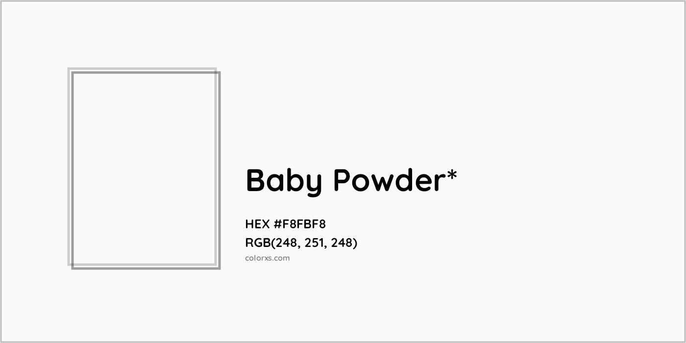 HEX #F8FBF8 Color Name, Color Code, Palettes, Similar Paints, Images