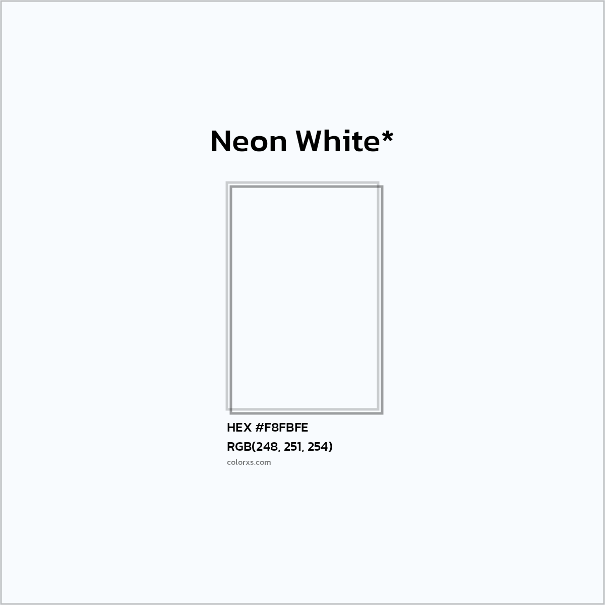 HEX #F8FBFE Color Name, Color Code, Palettes, Similar Paints, Images