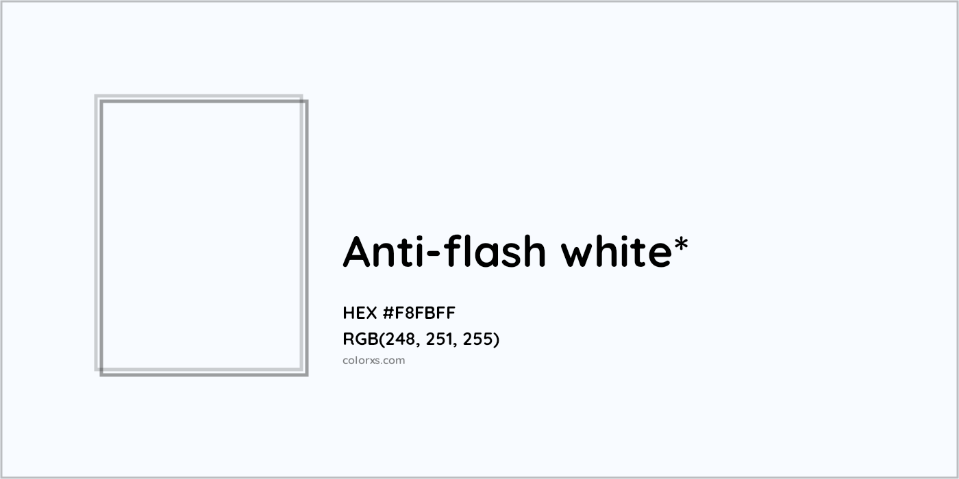 HEX #F8FBFF Color Name, Color Code, Palettes, Similar Paints, Images