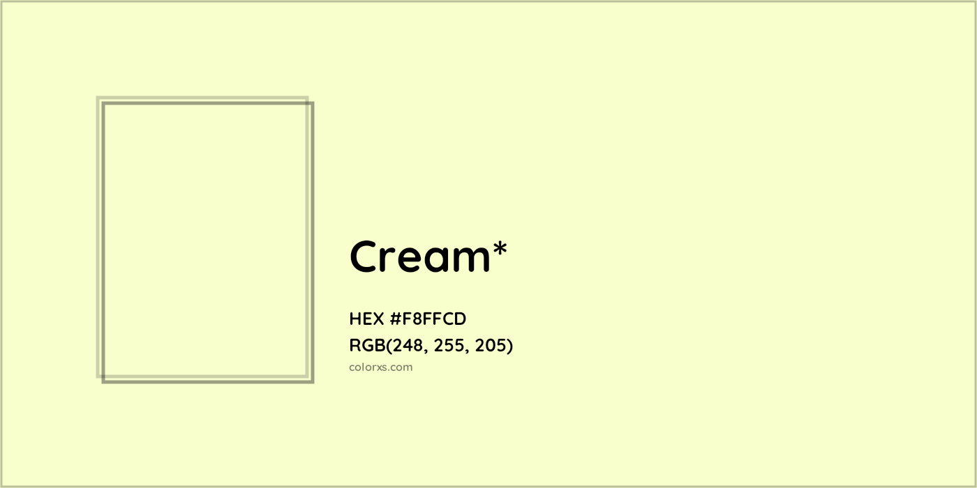 HEX #F8FFCD Color Name, Color Code, Palettes, Similar Paints, Images