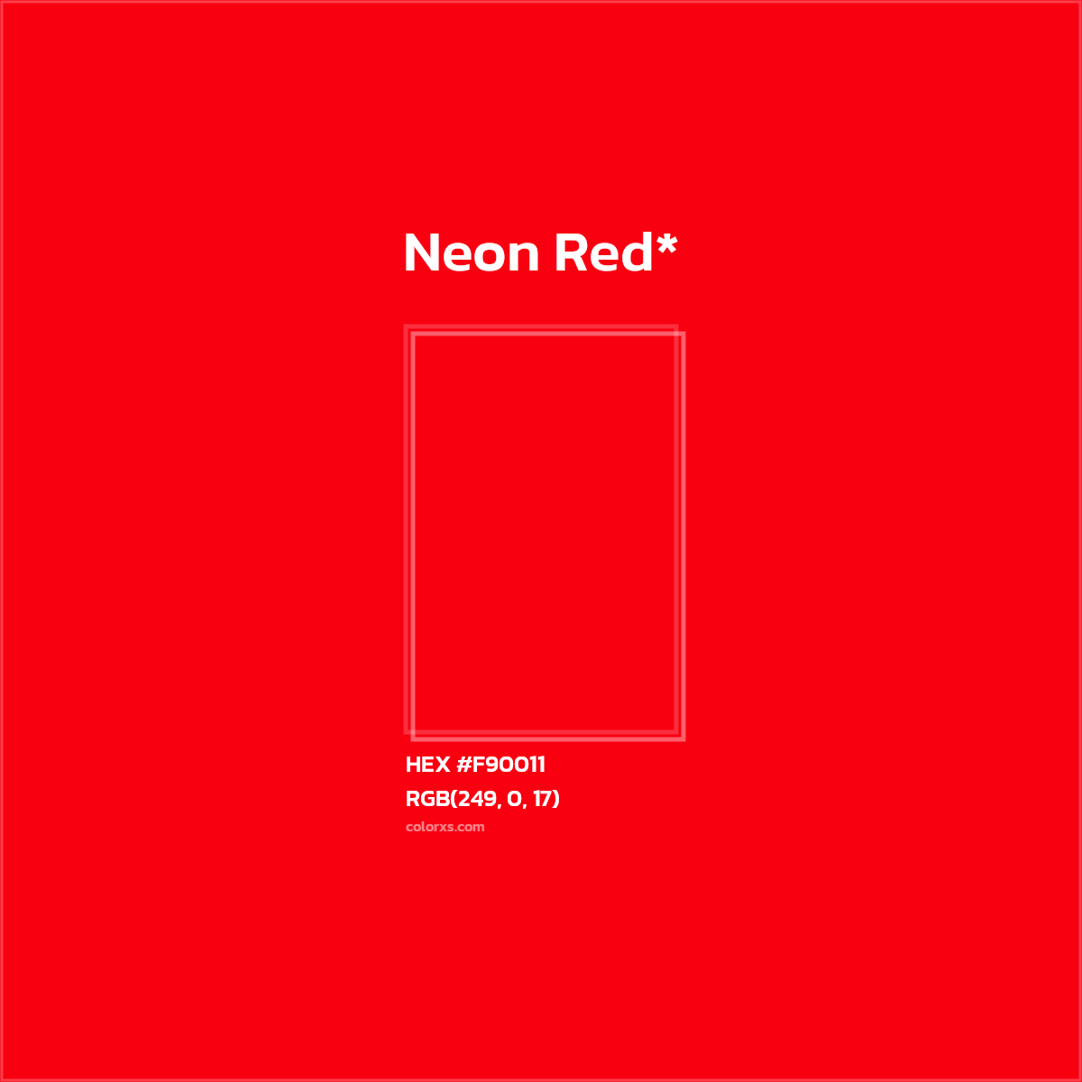 HEX #F90011 Color Name, Color Code, Palettes, Similar Paints, Images