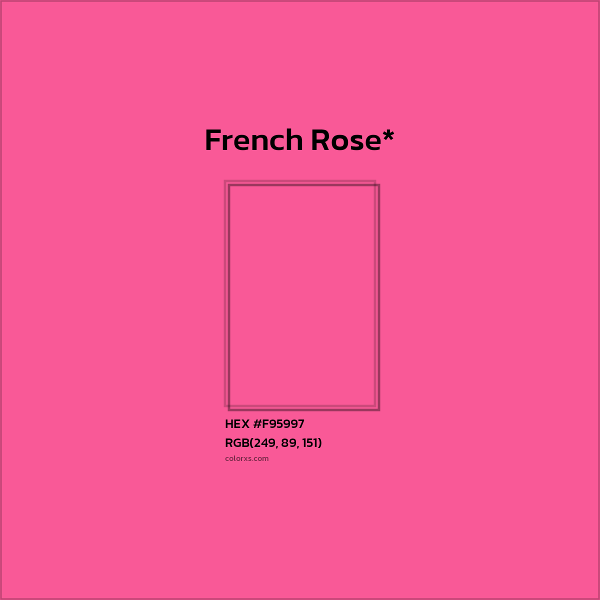 HEX #F95997 Color Name, Color Code, Palettes, Similar Paints, Images