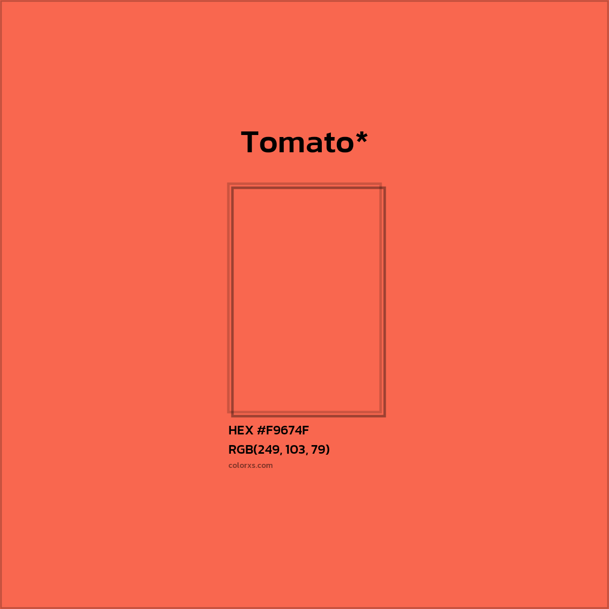 HEX #F9674F Color Name, Color Code, Palettes, Similar Paints, Images