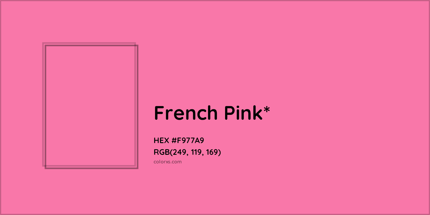 HEX #F977A9 Color Name, Color Code, Palettes, Similar Paints, Images