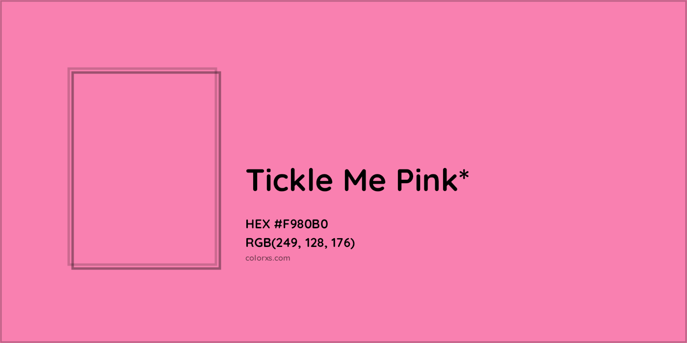 HEX #F980B0 Color Name, Color Code, Palettes, Similar Paints, Images