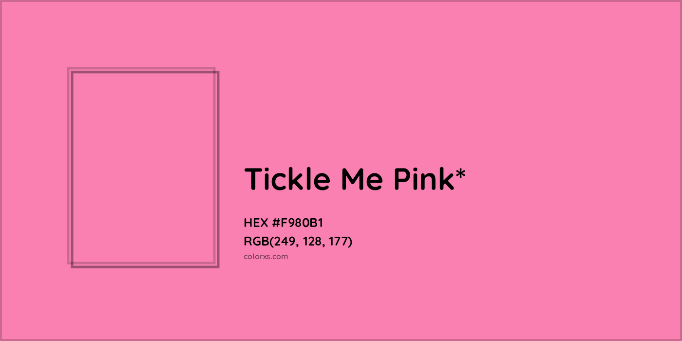 HEX #F980B1 Color Name, Color Code, Palettes, Similar Paints, Images