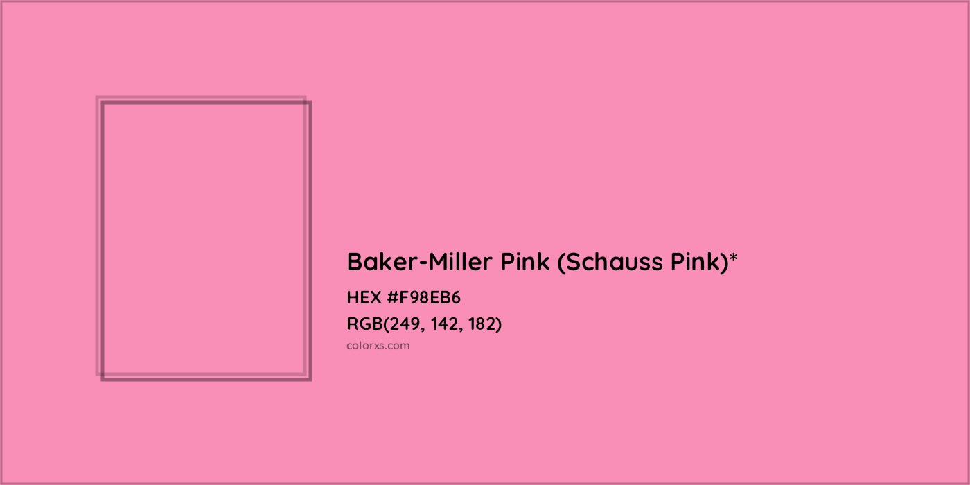 HEX #F98EB6 Color Name, Color Code, Palettes, Similar Paints, Images