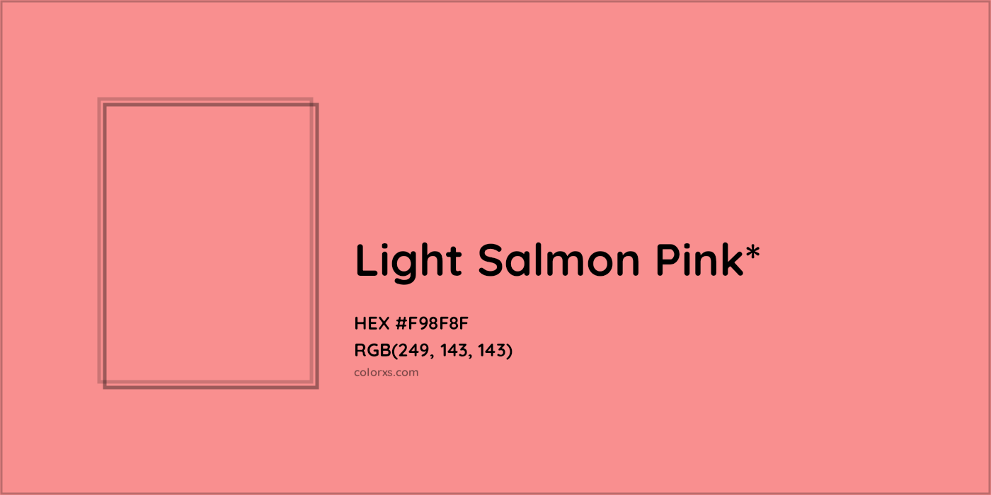 HEX #F98F8F Color Name, Color Code, Palettes, Similar Paints, Images