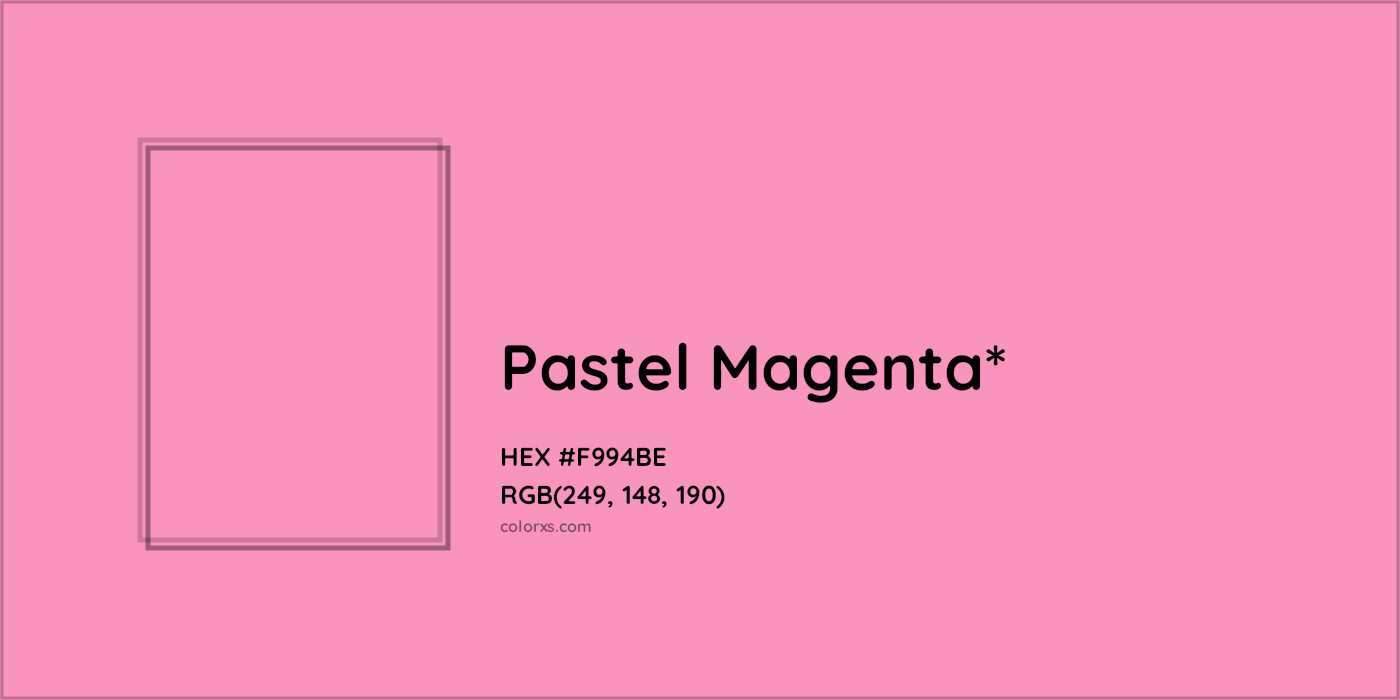 HEX #F994BE Color Name, Color Code, Palettes, Similar Paints, Images