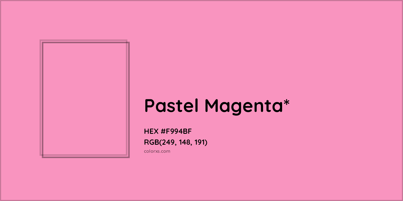 HEX #F994BF Color Name, Color Code, Palettes, Similar Paints, Images