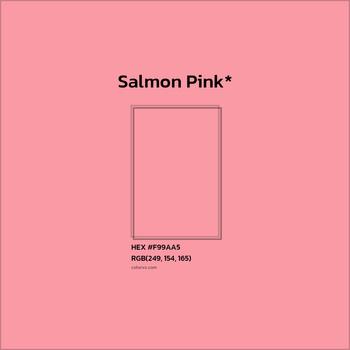 HEX #F99AA5 Color Name, Color Code, Palettes, Similar Paints, Images