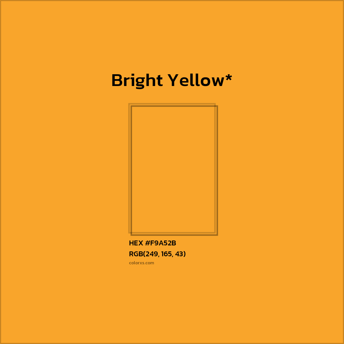 HEX #F9A52B Color Name, Color Code, Palettes, Similar Paints, Images