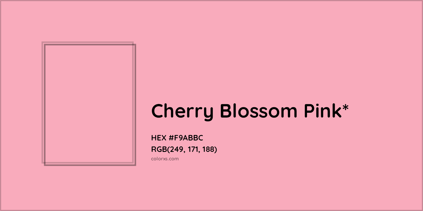 HEX #F9ABBC Color Name, Color Code, Palettes, Similar Paints, Images