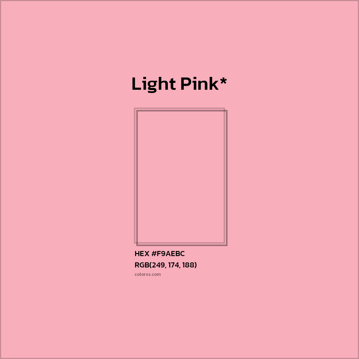 HEX #F9AEBC Color Name, Color Code, Palettes, Similar Paints, Images