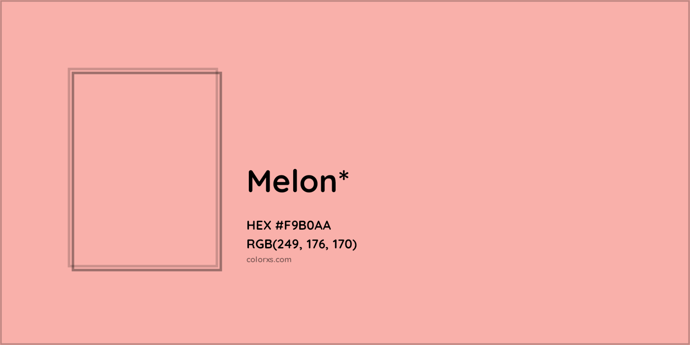 HEX #F9B0AA Color Name, Color Code, Palettes, Similar Paints, Images