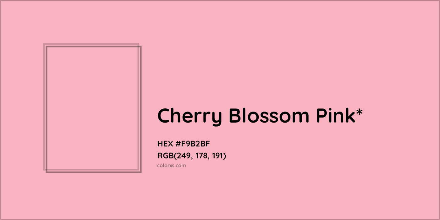 HEX #F9B2BF Color Name, Color Code, Palettes, Similar Paints, Images