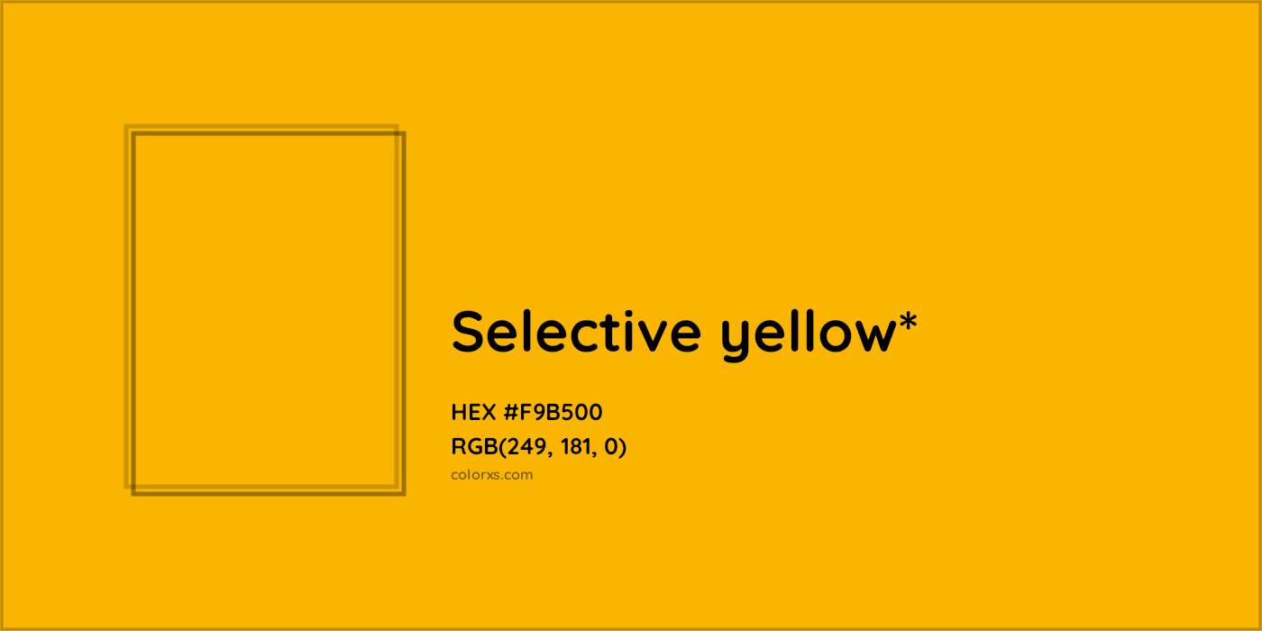 HEX #F9B500 Color Name, Color Code, Palettes, Similar Paints, Images