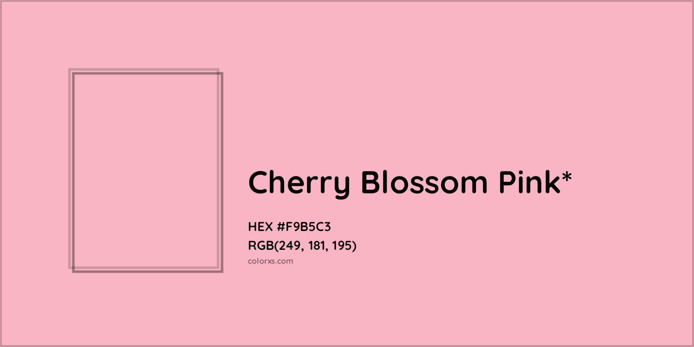 HEX #F9B5C3 Color Name, Color Code, Palettes, Similar Paints, Images