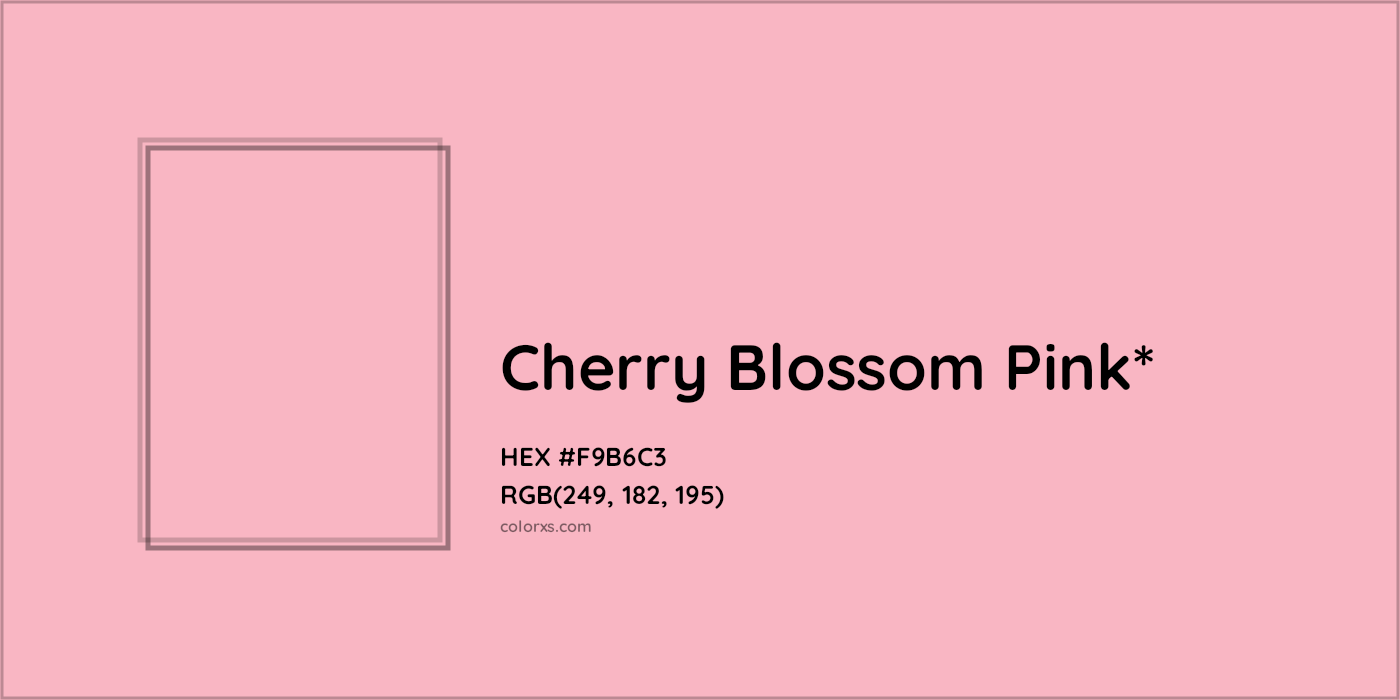 HEX #F9B6C3 Color Name, Color Code, Palettes, Similar Paints, Images