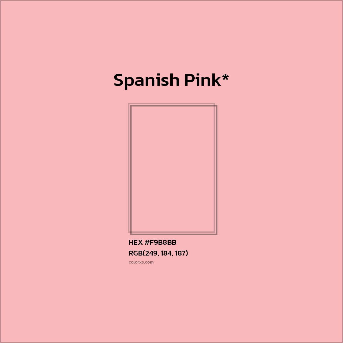 HEX #F9B8BB Color Name, Color Code, Palettes, Similar Paints, Images
