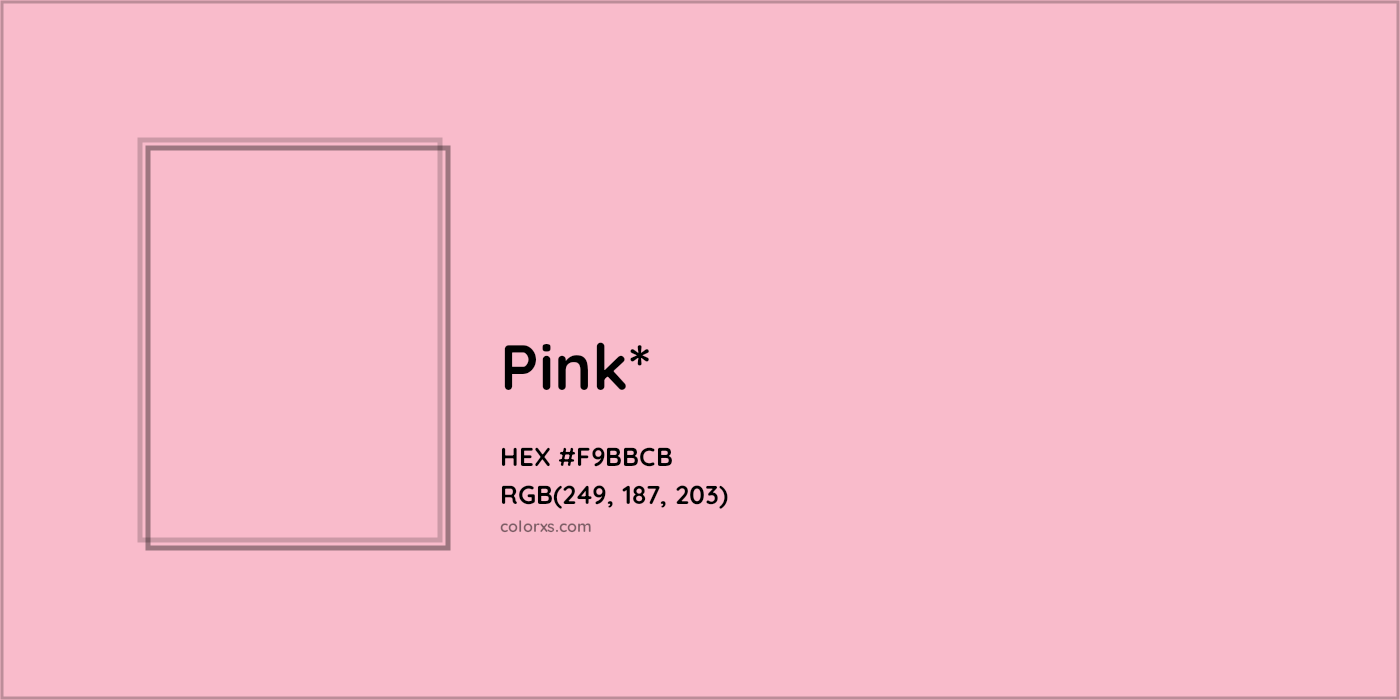 HEX #F9BBCB Color Name, Color Code, Palettes, Similar Paints, Images
