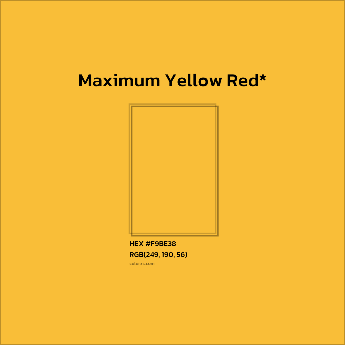 HEX #F9BE38 Color Name, Color Code, Palettes, Similar Paints, Images