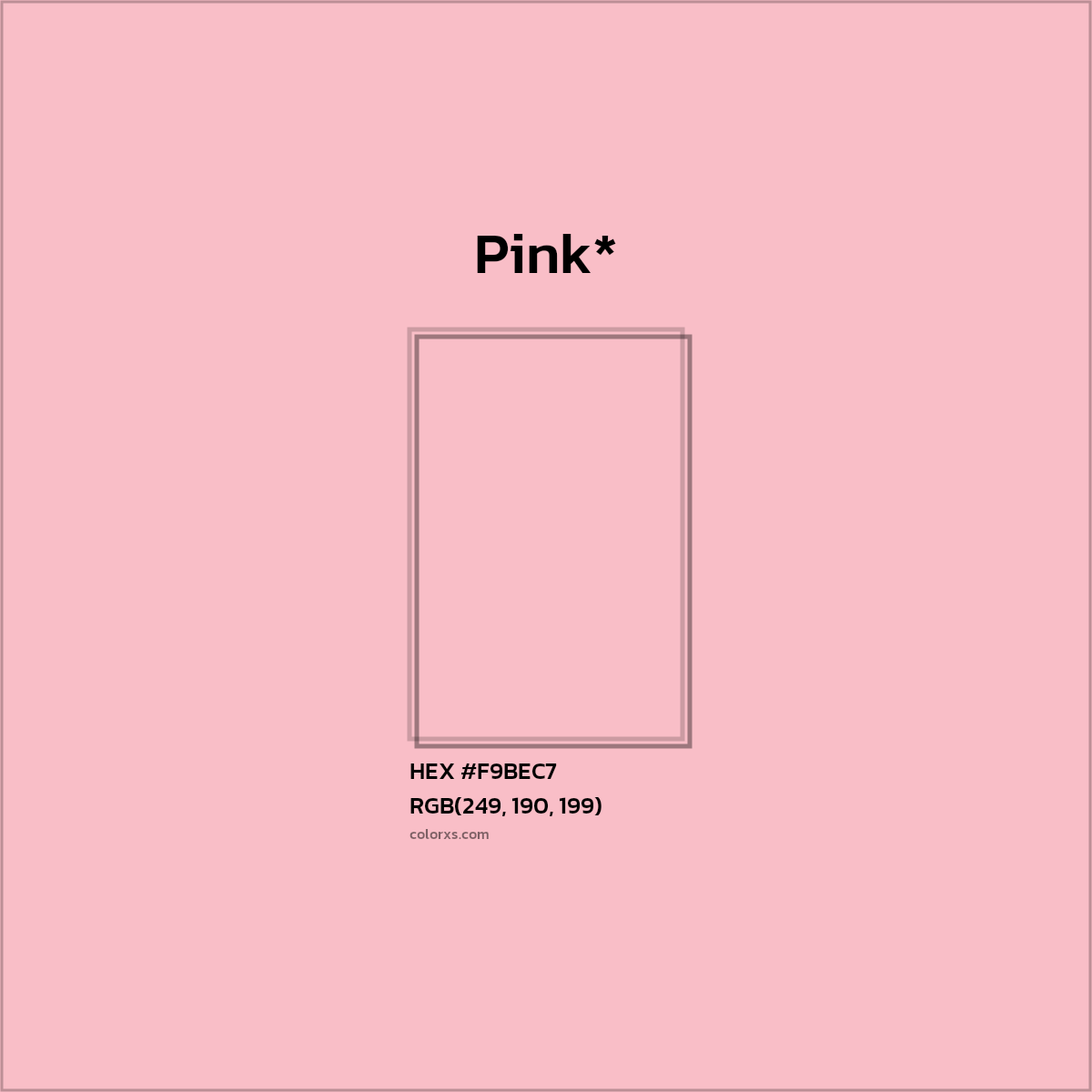 HEX #F9BEC7 Color Name, Color Code, Palettes, Similar Paints, Images