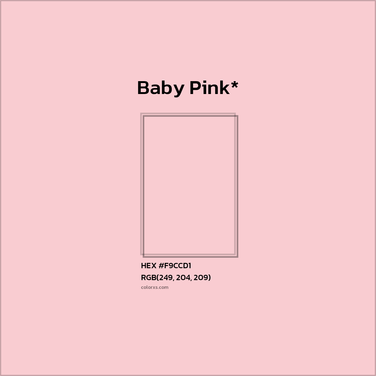 HEX #F9CCD1 Color Name, Color Code, Palettes, Similar Paints, Images