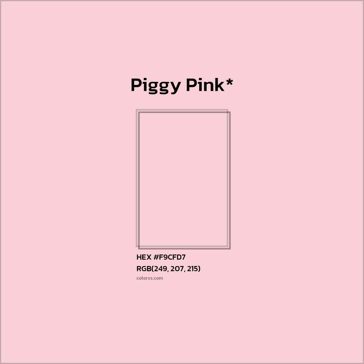 HEX #F9CFD7 Color Name, Color Code, Palettes, Similar Paints, Images