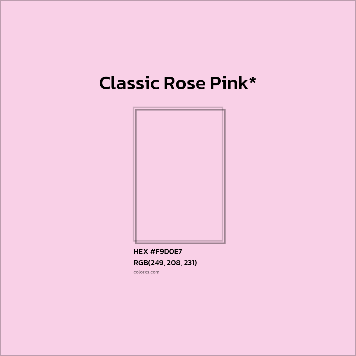 HEX #F9D0E7 Color Name, Color Code, Palettes, Similar Paints, Images