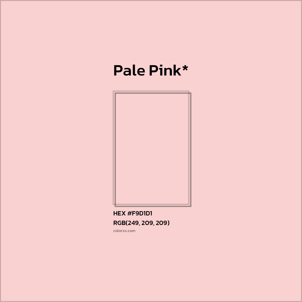 HEX #F9D1D1 Color Name, Color Code, Palettes, Similar Paints, Images