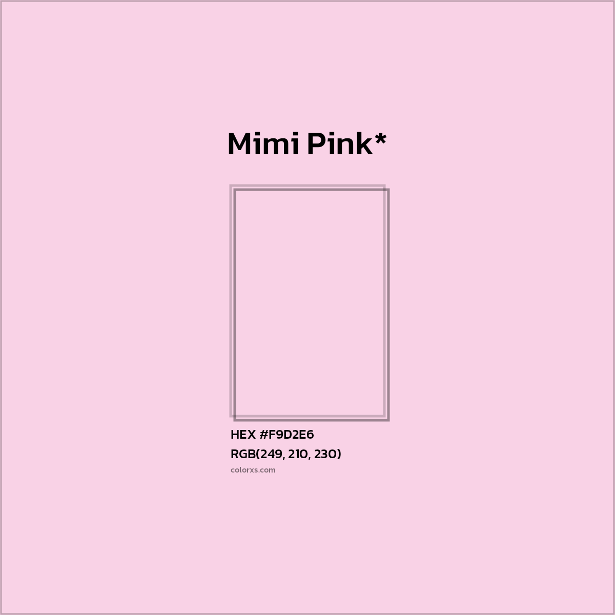 HEX #F9D2E6 Color Name, Color Code, Palettes, Similar Paints, Images