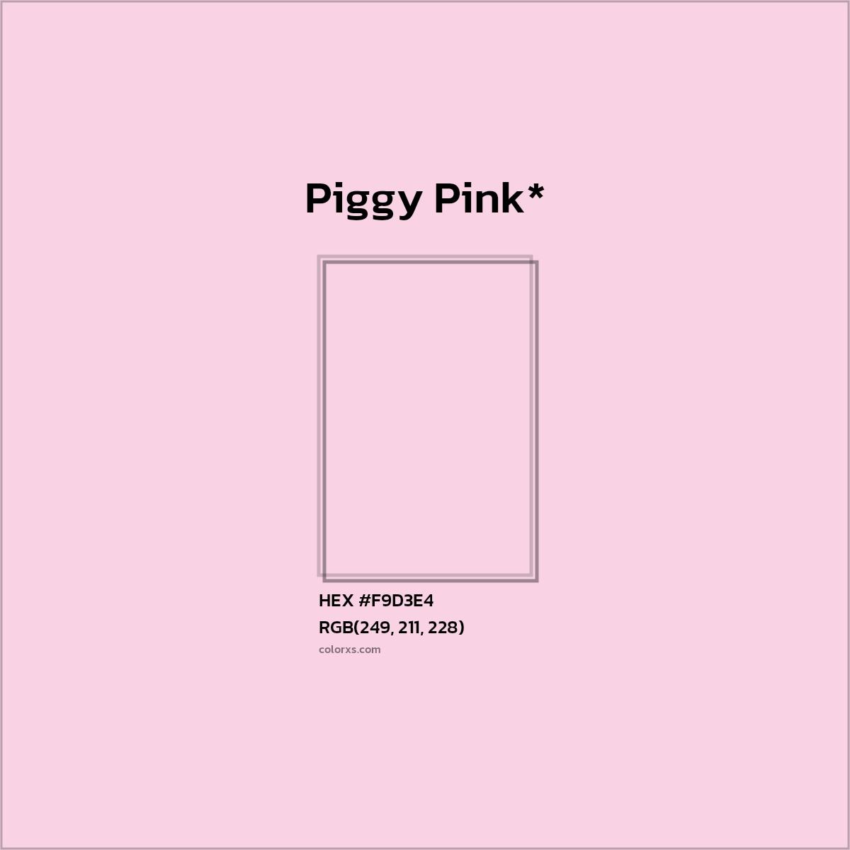 HEX #F9D3E4 Color Name, Color Code, Palettes, Similar Paints, Images