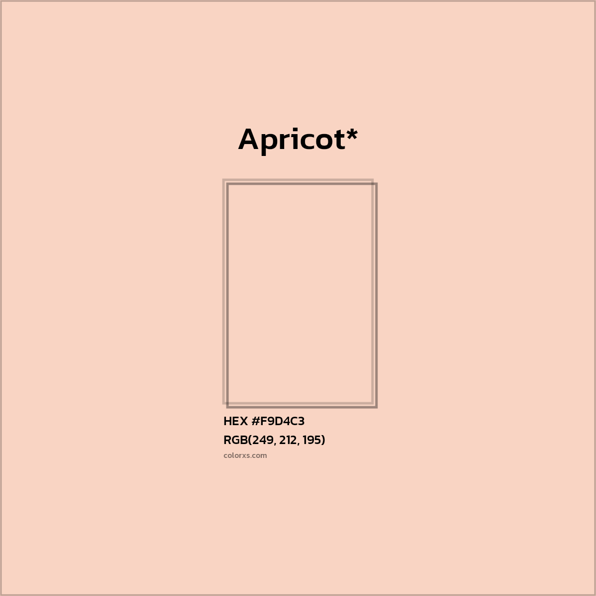 HEX #F9D4C3 Color Name, Color Code, Palettes, Similar Paints, Images