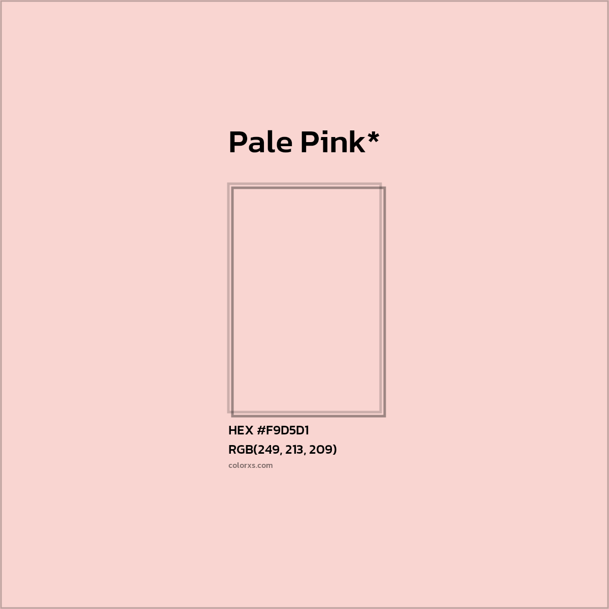 HEX #F9D5D1 Color Name, Color Code, Palettes, Similar Paints, Images