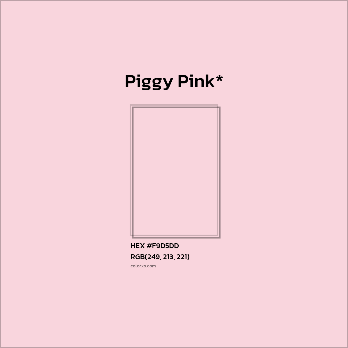 HEX #F9D5DD Color Name, Color Code, Palettes, Similar Paints, Images