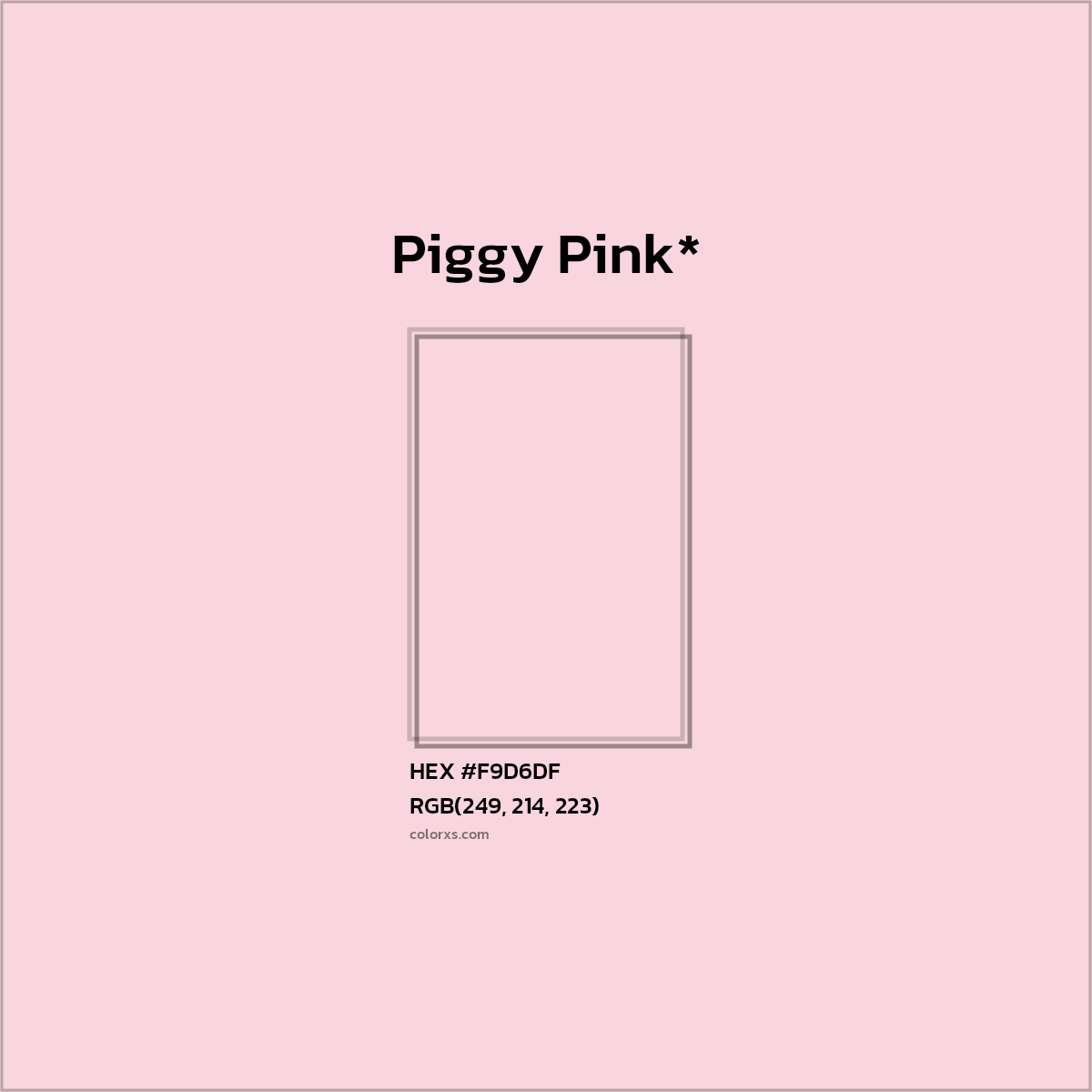 HEX #F9D6DF Color Name, Color Code, Palettes, Similar Paints, Images