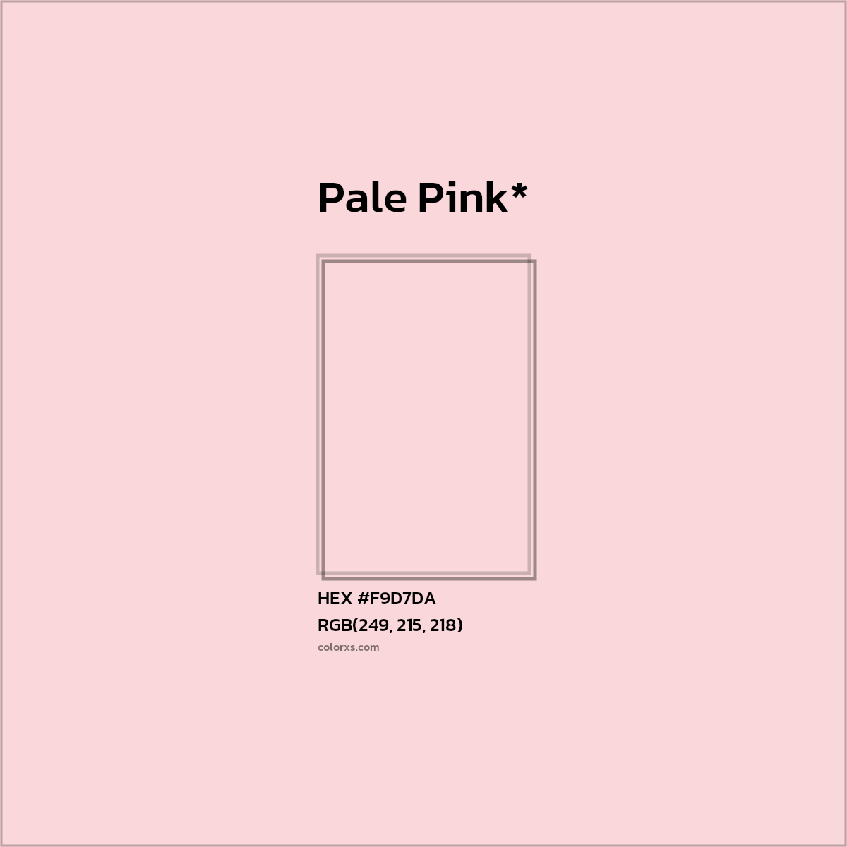 HEX #F9D7DA Color Name, Color Code, Palettes, Similar Paints, Images