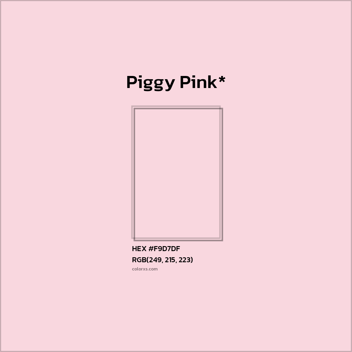 HEX #F9D7DF Color Name, Color Code, Palettes, Similar Paints, Images