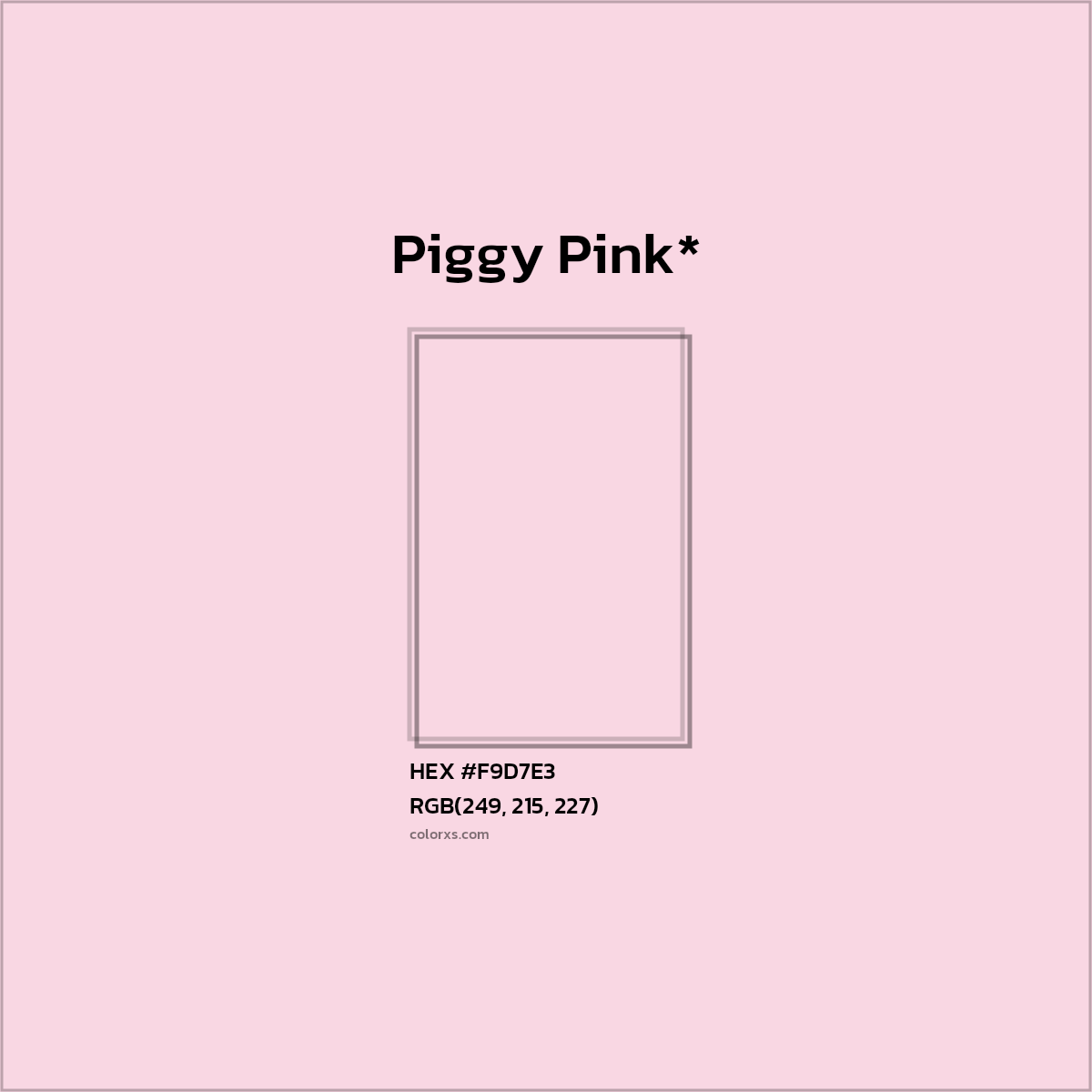 HEX #F9D7E3 Color Name, Color Code, Palettes, Similar Paints, Images