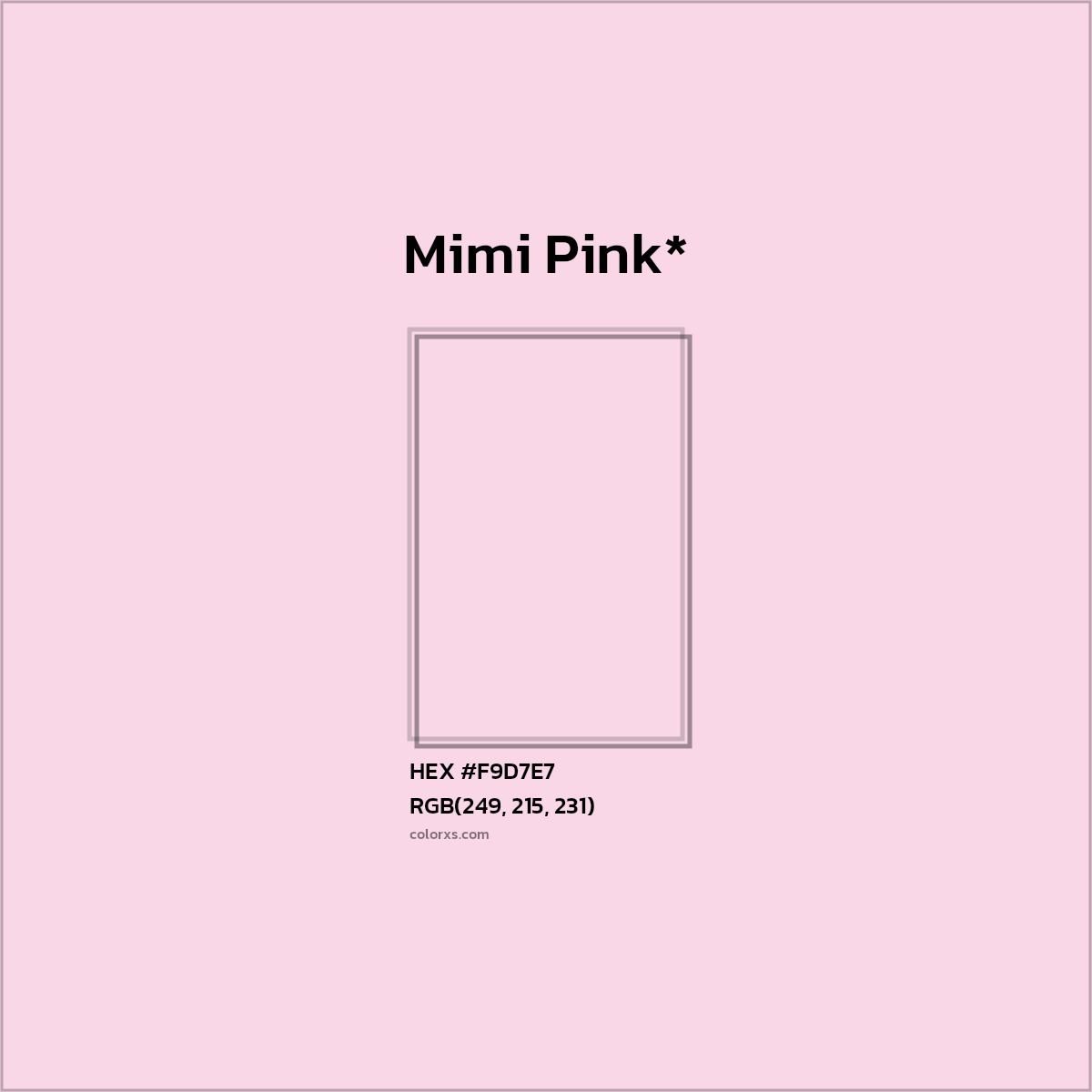 HEX #F9D7E7 Color Name, Color Code, Palettes, Similar Paints, Images