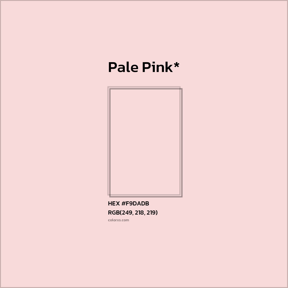 HEX #F9DADB Color Name, Color Code, Palettes, Similar Paints, Images