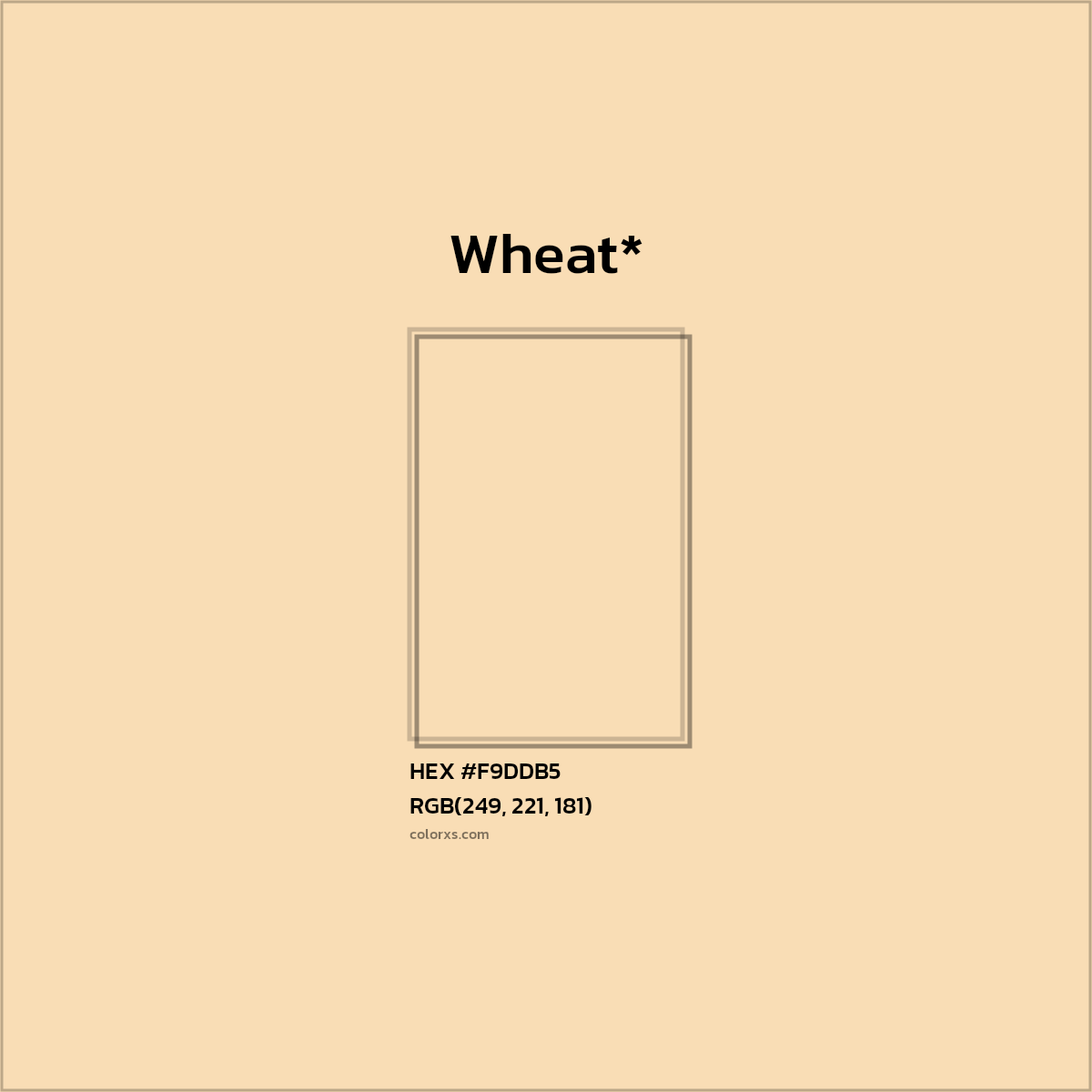 HEX #F9DDB5 Color Name, Color Code, Palettes, Similar Paints, Images