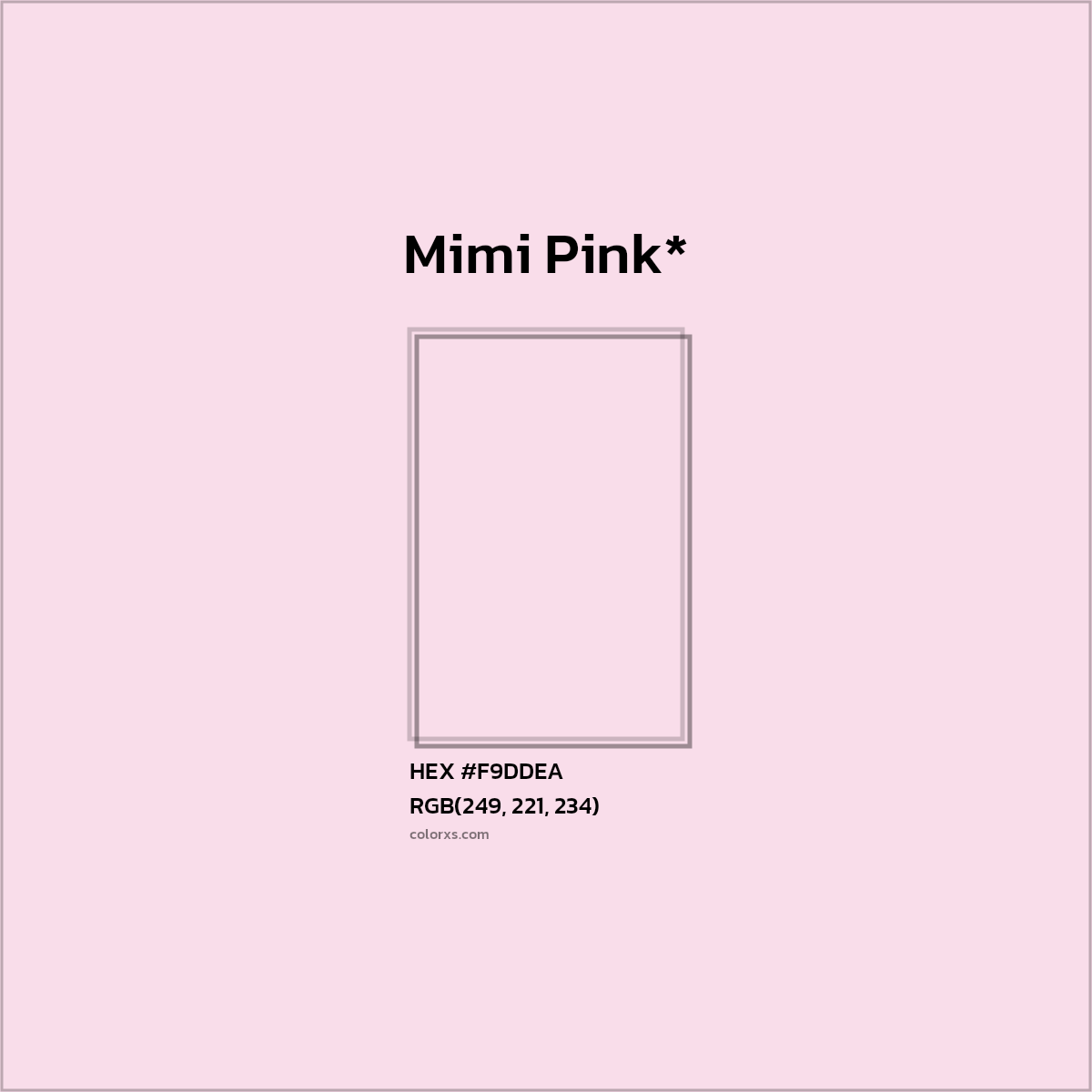 HEX #F9DDEA Color Name, Color Code, Palettes, Similar Paints, Images
