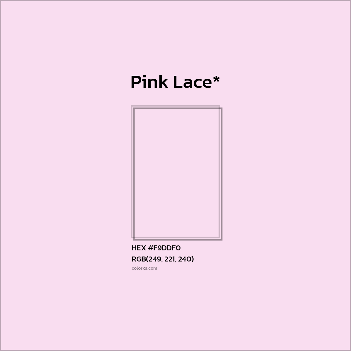 HEX #F9DDF0 Color Name, Color Code, Palettes, Similar Paints, Images