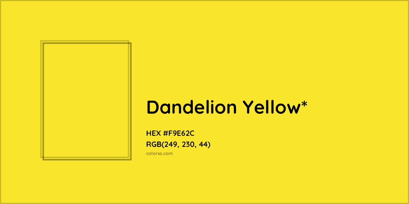 HEX #F9E62C Color Name, Color Code, Palettes, Similar Paints, Images