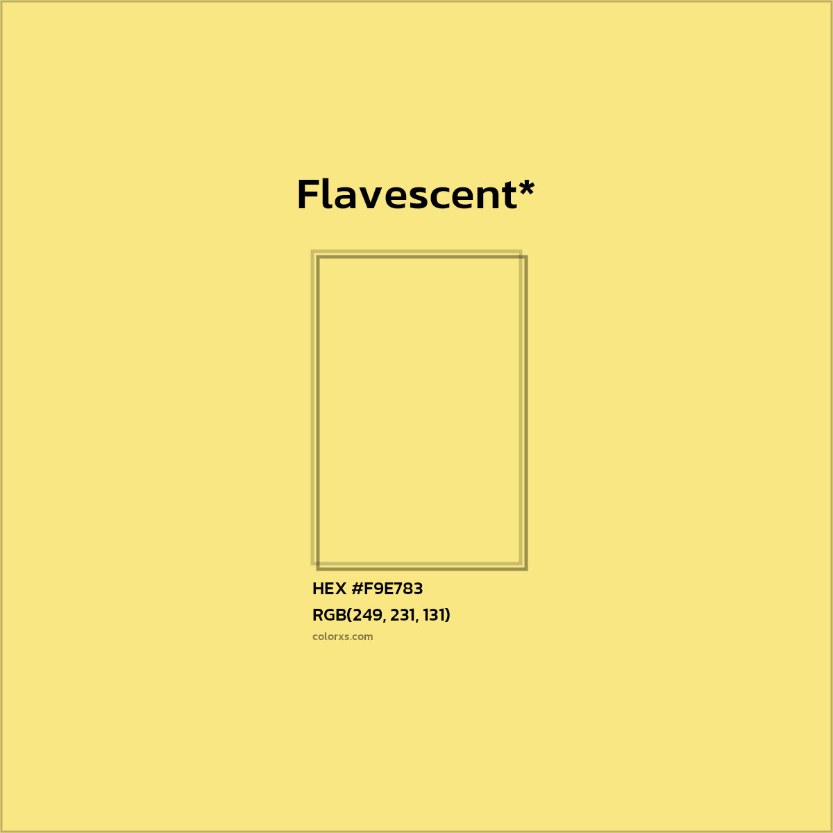HEX #F9E783 Color Name, Color Code, Palettes, Similar Paints, Images