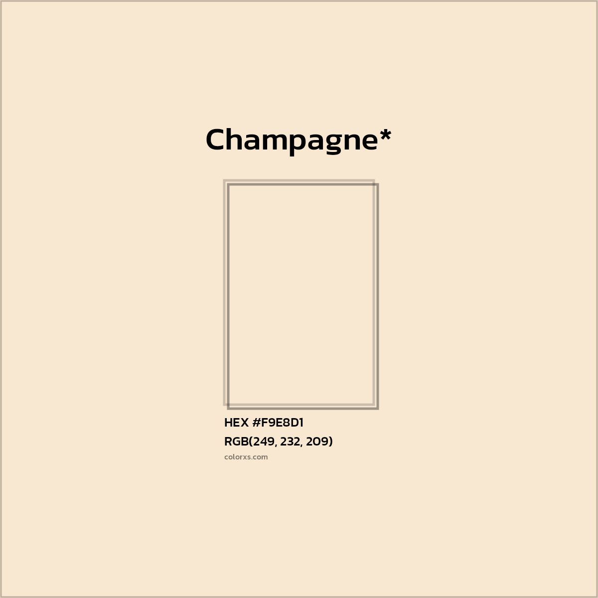 HEX #F9E8D1 Color Name, Color Code, Palettes, Similar Paints, Images