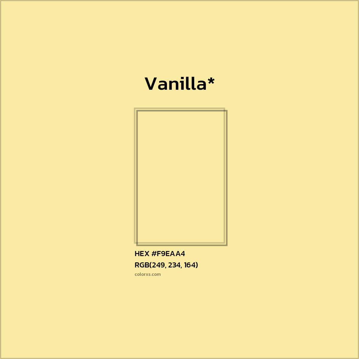 HEX #F9EAA4 Color Name, Color Code, Palettes, Similar Paints, Images