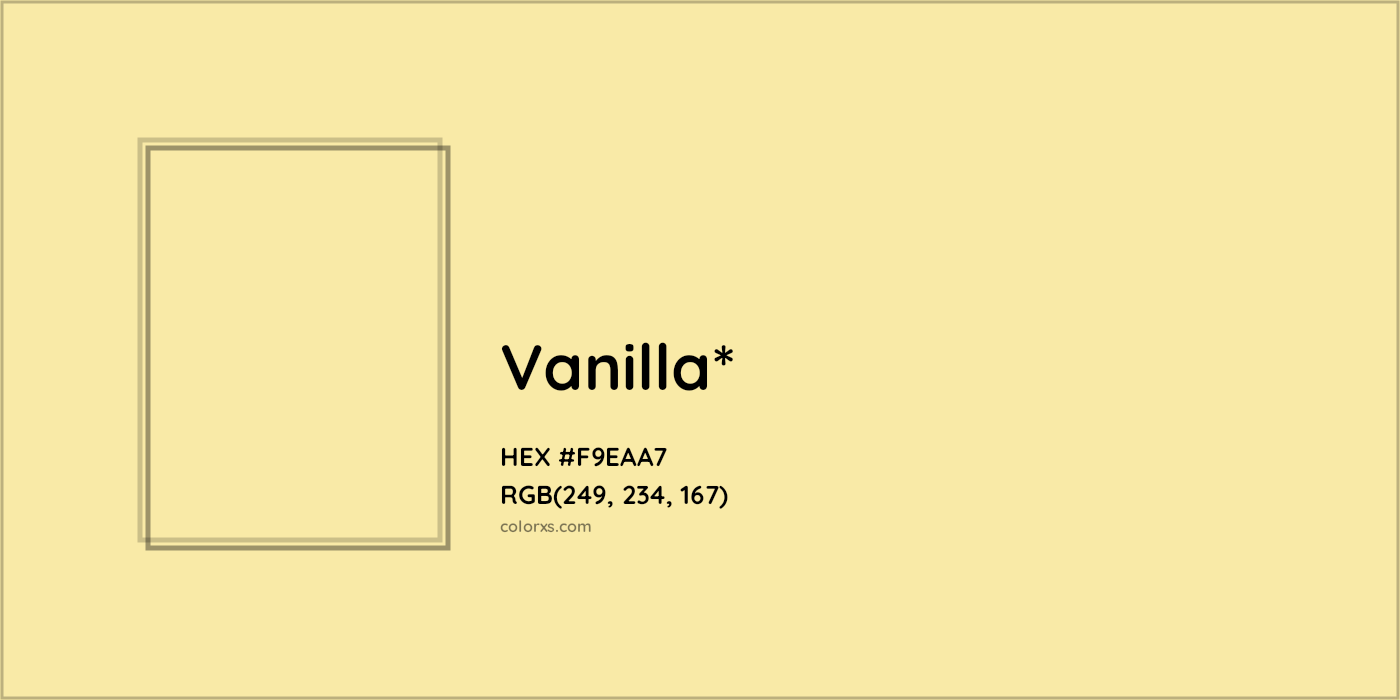 HEX #F9EAA7 Color Name, Color Code, Palettes, Similar Paints, Images